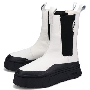 【最大1000円OFFクーポン発行中】 PUMA MAYZE STACK CHELSEA WNS プーマ サイドゴアブーツ メイズ スタック チェルシー ウィメンズ レディース 厚底 ホワイト 白 38627201