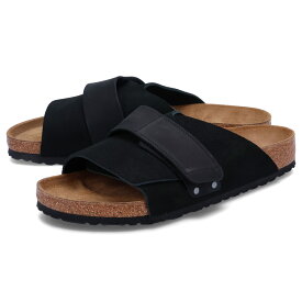 【最大1000円OFFクーポン】 BIRKENSTOCK KYOTO ビルケンシュトック サンダル キョウト メンズ ベロア ヌバックレザー 普通幅 ブラック 黒