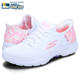 【最大1000円OFFクーポン】 SKECHERS HANDS FREE SLIP-INS GO WALK6 VIVID IDEA スケッチャーズ スリップインズ ゴー ウォーク 6 ビビッド アイデア スニーカー レディース ホワイト 白 124627