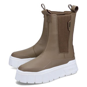 【最大1000円OFFクーポン発行中】 PUMA STACK CHELSEA WNS WINTER BOOTS プーマ サイドゴアブーツ スタック チェルシー ウィメンズ ウィンター レディース 厚底 ベージュ 393201-02