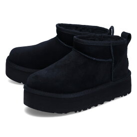 UGG KIDS CLASSIC ULTRA MINI PLATFORM アグ ウルトラミニ プラットフォーム ムートンブーツ クラシック キッズ 厚底 ブラック 黒 1157791K