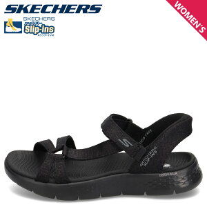 SKECHERS Slip-ins GO WALK FLEX SANDAL ILLUMINATE �X�P�b�`���[�Y �X���b�v�C���Y �S�[�E�H�[�N �t���b�N�X �T���_�� �X�|�[�c�T���_�� ���f�B�[�X �u���b�N �� 141481 ��̓�