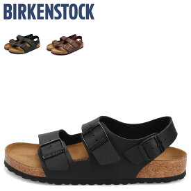 【最大1000円OFFクーポン発行中】 BIRKENSTOCK MILANO BF ビルケンシュトック ミラノ ビルコフロー サンダル メンズ 普通幅 スエード レザー ブラック ブラウン 黒