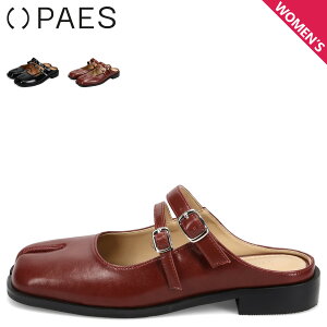 PAES 20255 DOUBLE BUCKLE MULE �y�C�Y �T���_�� �~���[�� ���� ���f�B�[�X �y�� �u���b�N ���C�� ���b�h ��