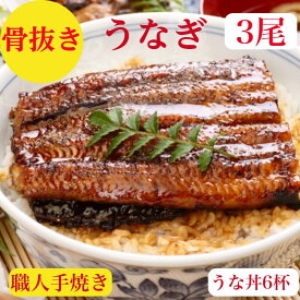 うなぎ 国産 3尾 うなぎ蒲焼き　父の日【骨抜き】セット（送料無料）小分け　ふっくらとろける【うなぎ蒲焼】420g前後　半分に　カット　真空冷凍　6パック富士山流水うなぎ【職人の手焼骨抜き済うな丼6杯分4〜5人前　富士山天然水3日かけ流し　ギフト　御祝