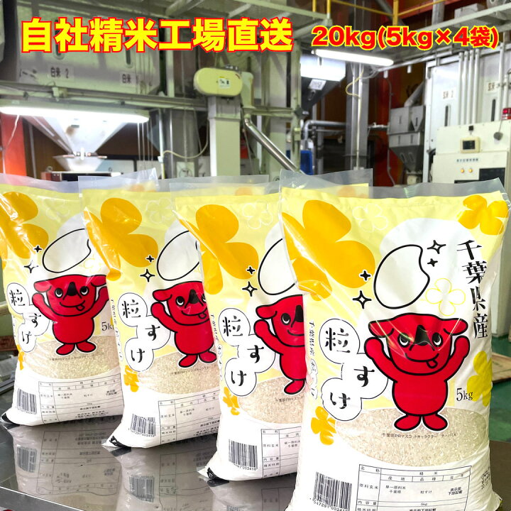 楽天市場】【令和7年産】 白米 千葉県産 粒すけ 20kg 5kg×4チーバ君 