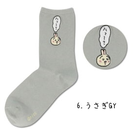 ちいかわ ハチワレ うさぎ 刺繍 刺しゅう 靴下 グッズ キャラクター 靴下 くつした ソックス ワンポイント 新作 レディース レディス メンズ コラボ ナイガイ NAIGAI 22cm 23cm 24cm クルー丈 可愛い 動物 人気 大人 おとな 春 夏 秋 冬 オールシーズン プレゼント ギフト
