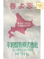 【送料込】【平和製粉】春よ恋 25Kg 北海道産小麦粉 国産強力粉 食パン ベーグル ピザ クロワッサン 中華…