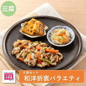 ワタミの宅食ダイレクト いつでも三菜 和洋折衷バラエティ6食セット 冷凍食品 冷凍おかず 冷凍惣菜 塩分調整 カロリー調整 冷凍 弁当 管理栄養士 宅配弁当 管理栄養士による献立 レンジで簡単調理