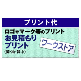 【代引き不可】 お見積りプリント入れ プリント代以外に別途新規作成料が必要（胸・袖 1100円(税込)〜、背中 3300円(税込)〜）です。別途お買い求めください。 [加工オプション]