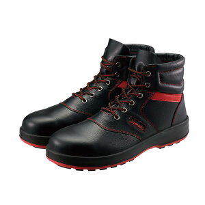 安全靴 SL22-R 黒/赤 23.5-28.0cm EEE シモン Simon JIS規格 中編上靴 作業靴 セーフティシューズ 【返品交換不可】
