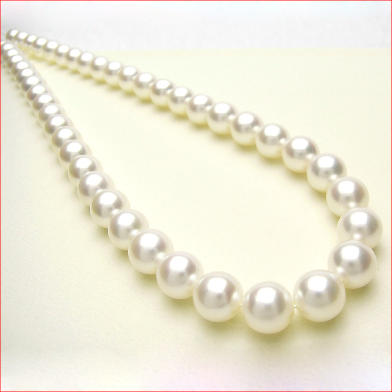 シルクのようななめらかなあこやホワイトピンク真珠ネックレス 8.5-9ミリ 特別仕様 ネックレス・ペンダント