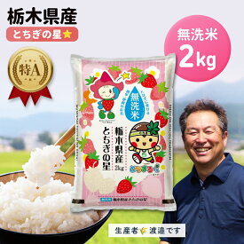 令和7年産【 送料無料 】栃木県産 無洗米 2kg 2キロ お米 ご飯 白米 御米 精米 とちぎ 御飯 とちぎの星 とちぎのほし とちぎ 栃木 プレゼント グルメ お試し 贈答 プレゼント