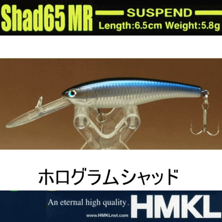 HMKL ハンクルシャッド65s 6個セット HMKL （クリックポスト発送）ハンクル シャッド 65SR エリア