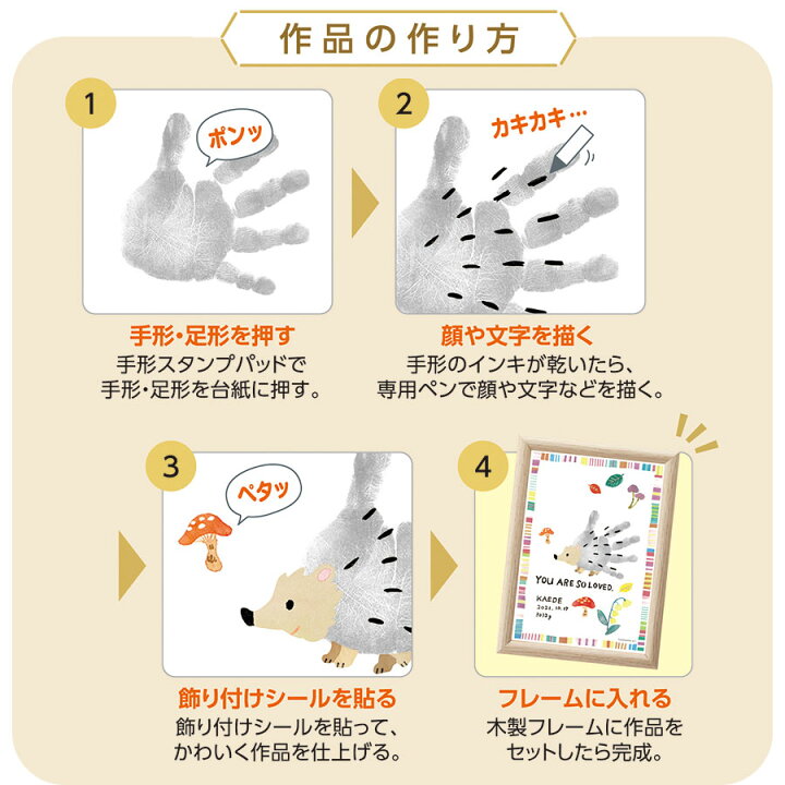 楽天市場 送料無料 手形 足形 赤ちゃん 手形アート ファーストアートa5サイズ スタンプ 子供 記念 シャチハタ 出産祝い 男の子 女の子 おしゃれ 手形足形 新生児 足型 誕生日 1歳 0歳 ハーフバースデー 6ヶ月 ベビー フレーム 額 成長記録 思い出 内祝い Watashistyle