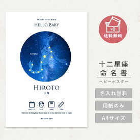 【名入れ無料】命名書 星空 命名紙 ベビーポスター お七夜 用紙のみ 漢字 ローマ字 身長 体重 A4 おしゃれ 誕生日 記念 お祝い かわいい プレゼント ベビー 女の子 星 新生児 男の子 赤ちゃん 100日祝い 0歳 1歳 出産祝い メール便 SSS