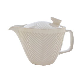 私の部屋　ヘリンボーンポット大　350ml　急須　緑茶　波佐見焼　ホワイト　陶器　洗いやすい　レンジOK　食洗機OK