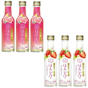 月桂冠 ほろどけ 200ml 2種 6本セット もも 200ml×3本 いちご 200ml×3本