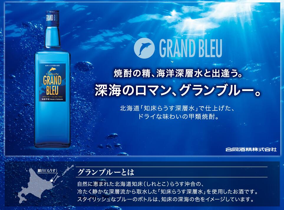 合同酒精 グランブルー 20% 700ml×12本 焼酎 北海道ラベル 焼酎