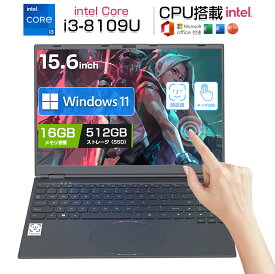 ＼タッチパネル機能・顔認証／ノートパソコン Office付き 新品 パソコンPC Windows11PRO intel core i3-8109U 16GRAM 256G~1TB M.2NVME SSD スライド/インバート型 15.6インチ フルHD液晶 laptop computer 日本語キーボード zoom 軽量ノートPC