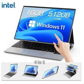 【4in1ノート】ノートパソコン Office付き 新品 14インチ パソコンPC Windows11pro タブレットpc 4in1PC タッチスクリーン 第13世代intel CPU N95 16GRAM 256G~1TB M.2NVME SSD スライド/インバート型 フルHD液晶 laptop computer 日本語キーボード zoom 軽量 PSE認証