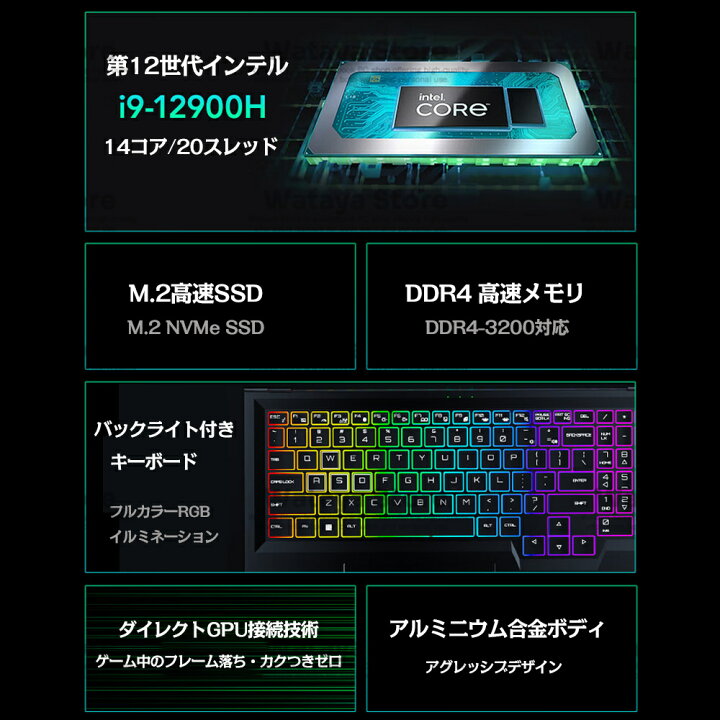 楽天市場】【RTX 3060搭載&Core i7-12700H】 ゲーミングノートpc 
