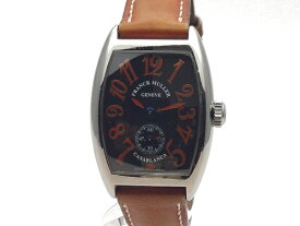 【USED】 フランクミュラー - FRANCK MULLER - カサブランカ SAHARA 　1750S6 SSケース/革　 手巻き　黒文字盤 レディース　【中古】 腕時計