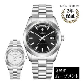 自動巻き腕時計 手巻き付き メンズ オマージュウォッチ 機械式 デイデイト CADISEN C8203
