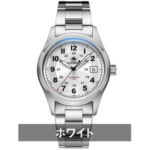 パイロットウォッチ 自動巻き腕時計 メンズ ミリタリー 40代 50代 機械式 オマージュウォッチ 手巻き付き 文字盤 ブラック ホワイト 日付 24時間表示 ADDIESDIVE AD2048 おしゃれ かっこいい 男性