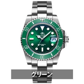 ダイバーズウォッチ 腕時計 メンズ 40代 サブマリーナ オマージュウォッチ 機械式 自動巻き 日付 カレンダー ADDIESDIVE 41mm MY-H3-2C 文字盤 ブラック グリーン ブルー おしゃれ ビジネス 防水 男性 実用的 プレゼント 耐腐食性