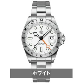 自動巻き 腕時計 GMT メンズ 40代 50代 機械式 オマージュウォッチ 手巻き付き 文字盤 ホワイト ブラック ターコイズブルー RoolsTimi RT-7911 かっこいい 見やすい ビジネス 防水 男性 実用的 シンプル プレゼント