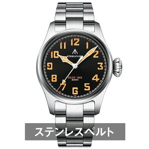 パイロットウォッチ ミリタリー 腕時計 メンズ 40代 50代 クォーツ式 オマージュ 39mm STEELFLIER SF740V