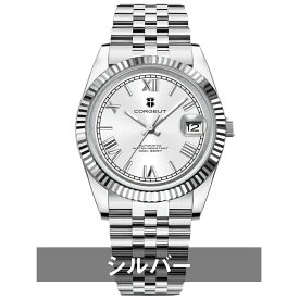 腕時計 メンズ 40代 50代 オマージュウォッチ 機械式 自動巻 デイトジャスト 日付 カレンダー CORGEUT 2029 文字盤 ブラック ブルー シルバー ゴールド 見やすい ビジネス カジュアル 防水 男性 実用的 シンプル プレゼント