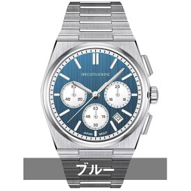 腕時計 メンズ クォーツ式 40代 50代 オマージュウォッチ クロノグラフ 文字盤 ブルー ホワイト SPECHT & SOHNE SP0005 おしゃれ かっこいい 見やすい ビジネス カジュアル 防水 男性 実用的 シンプル ギフト プレゼント