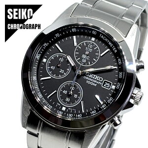 �y���[�z SEIKO �Z�C�R�[ CHRONOGRAPH �N���m�O���t ���{�����[�u�����g SND309P �u���b�N×�V���o�[ ���^���o���h �����Y �r���v