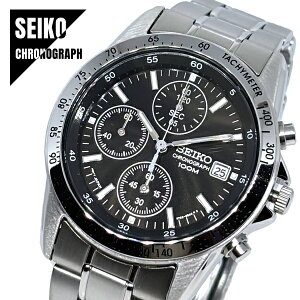 �y���[�z SEIKO �Z�C�R�[ CHRONOGRAPH �N���m�O���t ���{�����[�u�����g SND367P �u���b�N×�V���o�[ ���^���o���h �����Y �r���v