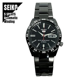 【即納】 SEIKO セイコー SEIKO5 セイコー5 5スポーツ 黒い稲妻 自動巻（手巻付き）裏蓋スケルトン SNKE03KC メンズ 腕時計