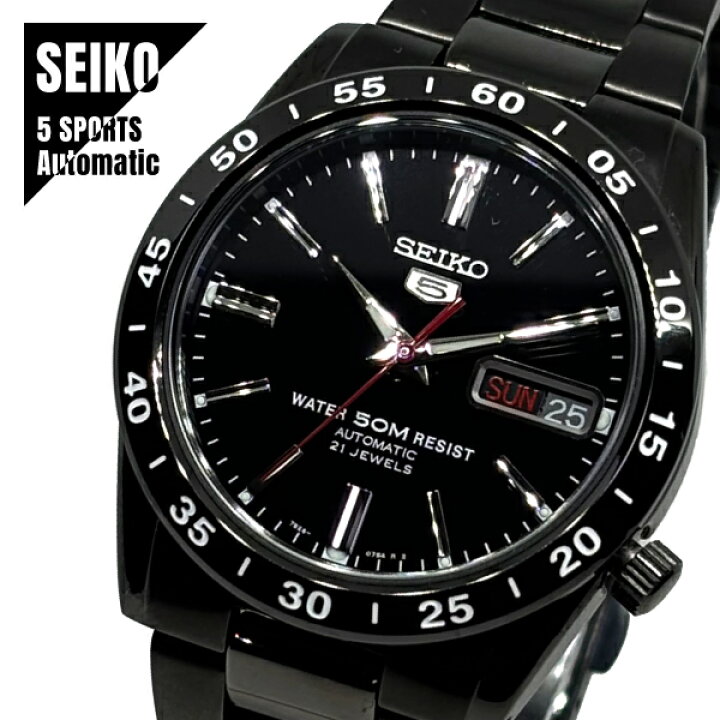 楽天市場】【即納】 SEIKO セイコー SEIKO5 セイコー5 5スポーツ 黒い 