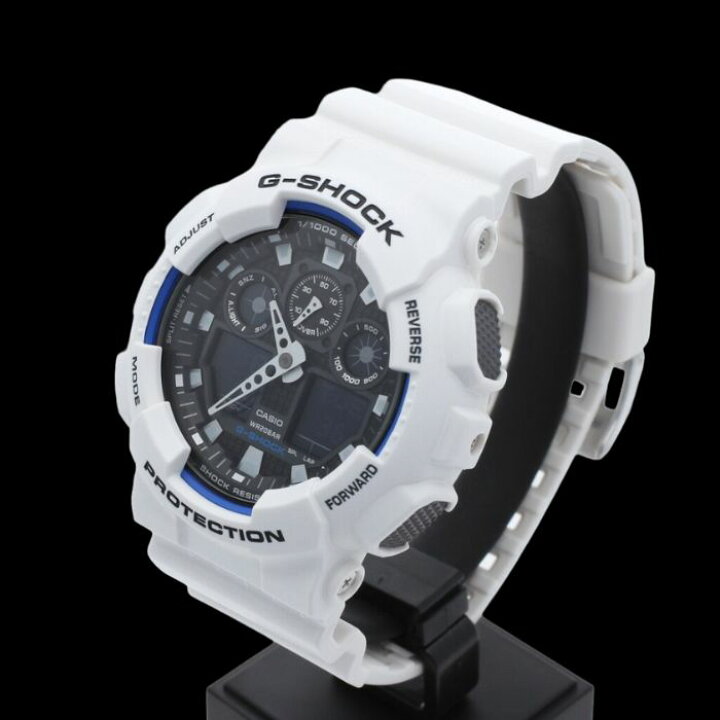 楽天市場】G-SHOCK Gショック アナログ 白 GA-100B-7AJF CASIO 