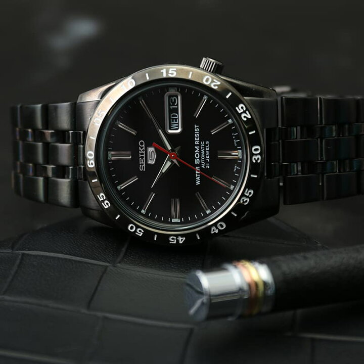 楽天市場】セイコー 腕時計 機械式 自動巻き SEIKO5 メカニカル 黒い 