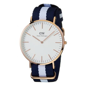 ダニエルウェリントン 腕時計 40mm Daniel Wellington 腕時計 ダニエル ウェリントン 時計 クラシック グラスゴー ローズ CLASSIC 40mm メンズ レディース 男女兼用腕時計 オフホワイト 0104DW ファッション 人気 定番 DW 冬 プレゼント ギフト 観光