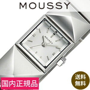 マウジー腕時計 MOUSSY時計 MOUSSY 腕時計 マウジー 時計 スタッズ STUDS レディース ホワイト WM0071B4 メタル おしゃれ アナログ シルバー クリスタル ストーン 卒業 入学 就職 祝い 中学生 高校生