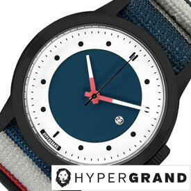 ハイパーグランド腕時計 HYPER GRAND時計 HYPER GRAND 腕時計 ハイパーグランド 時計 マーベリック シリーズ ナトー MAVERICK NATO メンズ レディース ホワイト NWM4RIVI 正規品 人気 トレンド ナイロン ベルト グレー お祝い プレゼント ギフト