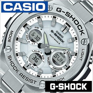 カシオ 腕時計 Gショック CASIO時計 CASIO 腕時計 カシオ 時計 ジースティール G-SHOCK G-STEEL メンズ ホワイト GST-W110D-7AJF アナデジ デジタル 防水 液晶 タフ ソーラー ストップ ウォッチ 電波 時計