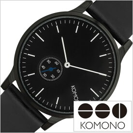 【10%OFF \1,408-円引】KOMONO 時計 コモノ 腕時計 ウィンストン サブ WINSTON SUBS BLACK メンズ レディース ブラック KOM-W3000 正規品 人気 トレンド おしゃれ インスタ insta シンプル 北欧 薄型 レザー 革 入学祝 就職祝い お祝い プレゼント ギフト 新生活 観光