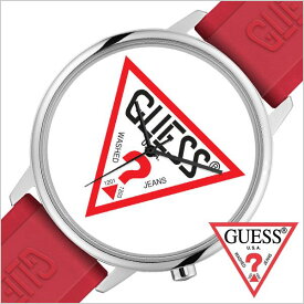 【10%OFF \1,210-円引】ゲス 腕時計 GUESS 時計 ハリウッド Hollywood メンズ レディース ホワイト V1003M3 正規品 ストリート ブランド 個性的 シンプル スポーツミックス 防水 ファッション スポーツ ？マーク レッド シリコン ペアウォッチ お祝い 観光 遠足 旅行