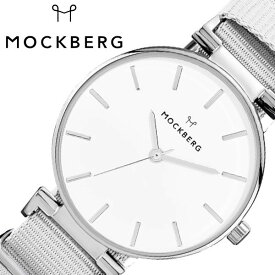 【50%OFF半額 \8,800-円引】モックバーグ モデスト 34mm 時計 MOCKBERG Modest 腕時計 レディース ホワイト MO615 北欧 上品 ミニマル シック 大人 おしゃれ 人気 ブランド 女性用 彼女 妻 嫁 上品 薄型 アクセサリー シンプル ナイロン お祝い 母の日 観光 遠足 旅行