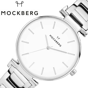 モックバーグ オリジナル 34mm 時計 MOCKBERG Original 34 腕時計 レディース ホワイト MO631 おすすめ ブランド 金属 シンプル シック 大人 おしゃれ スリム 薄い 見やすい 丸型 ラウンド 彼女 妻 母親