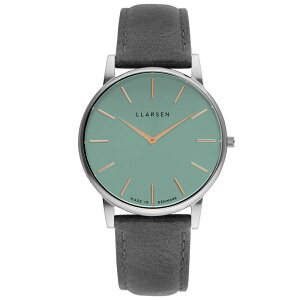 楽天市場 エルラーセン 腕時計 オリバー Llarsen 時計 Oliver メンズ ティール Ll147strgy 人気 ブランド おすすめ おしゃれ 北欧 デザイン カジュアル ミニマル シンプル グリーン 緑 グレー 革ベルト レザー 彼氏 大学生 大人 誕生日 記念日 プレゼント ギフト 冬 父の