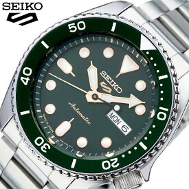 セイコー 5スポーツ 自動巻き 時計 機械式 スポーツ スタイル SEIKO 5Sports 腕時計 Sports Style メンズ グリーン SBSA013 人気 ブランド オートマチック メカニカル カレンダー スケルトン おしゃれ ファッション カジュアル ビジネス 新社会人 プレゼント ギフト 旅行